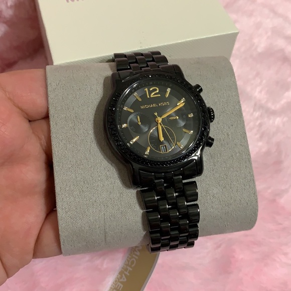 MK Baisley Chronograph Black Dial Black Watch main image 13